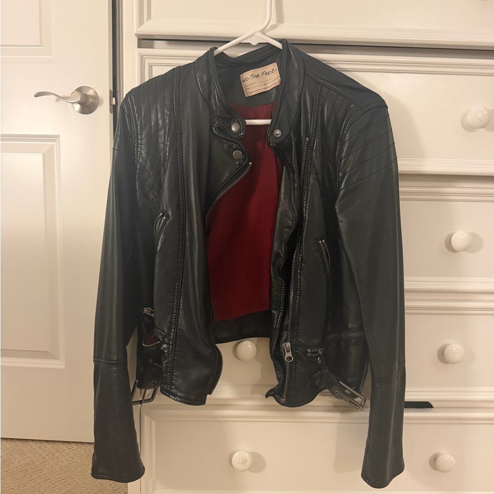 Free people leather jacket